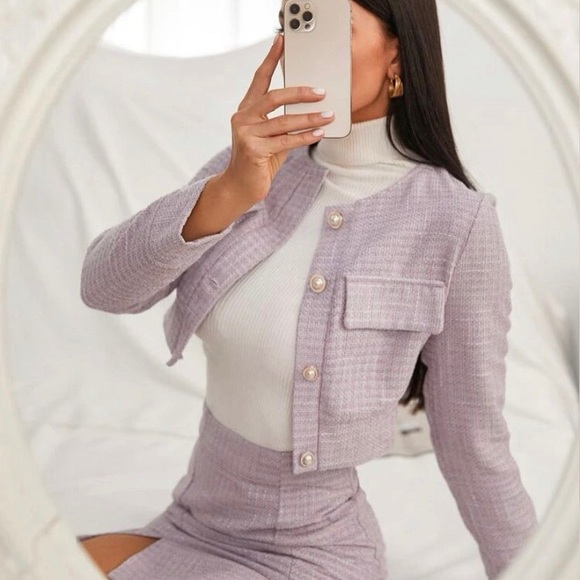 SHEIN Dusty Purple Skirt Set - Picture 2 of 2